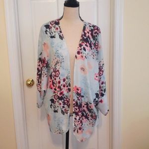 Light blue floral cover up